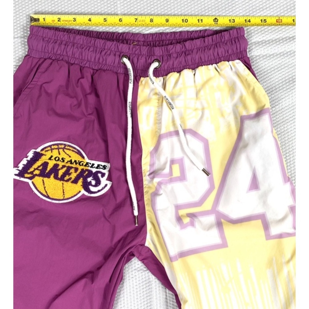 Los Angeles Lakers Pants Womens Medium Purple Yellow NBA Basketball #24 Lakers‎ - Picture 9 of 10